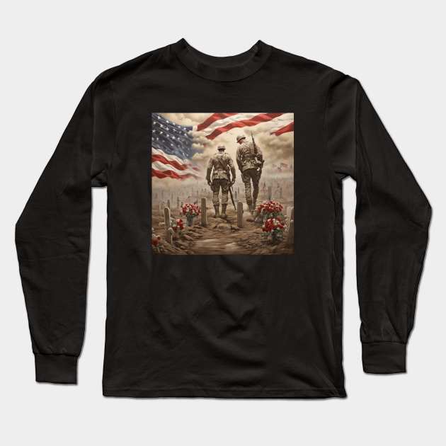 Memorial day Long Sleeve T-Shirt by barwarrior